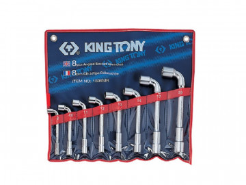 Набор торцевых L-образных ключей, 8-19 мм, 8 предметов KING TONY 1808MR