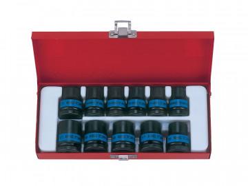 Набор ударных торцевых головок 1/2&quot, шестигранные, 10-21 мм, 11 предметов KING TONY 4412MP