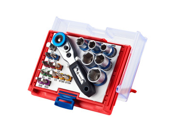 Набор вставок (бит) 1/4, TORX, HEX, PZ, PH, SLOT, 20 предметов МАСТАК 058-10020C