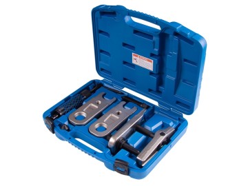 Съемник шаровых опор грузовиков гидравлический, 12 т, зев 30-40 мм, 5 предметов king tony 9hbe083