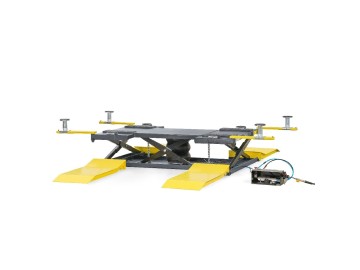 Подъемник г/п 2,5 т. пневматический с поворотными лапами KraftWell арт. FORBI 2.5G